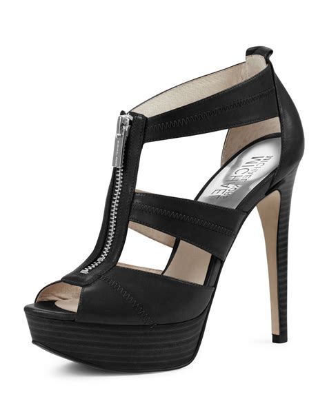 michael kors berkley t strap leather sandals black fake|michael kors denim wedge sandals.